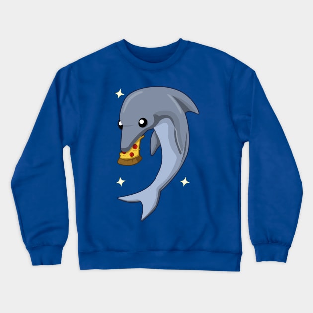 Dolphin & Pizza Crewneck Sweatshirt by Odedil87